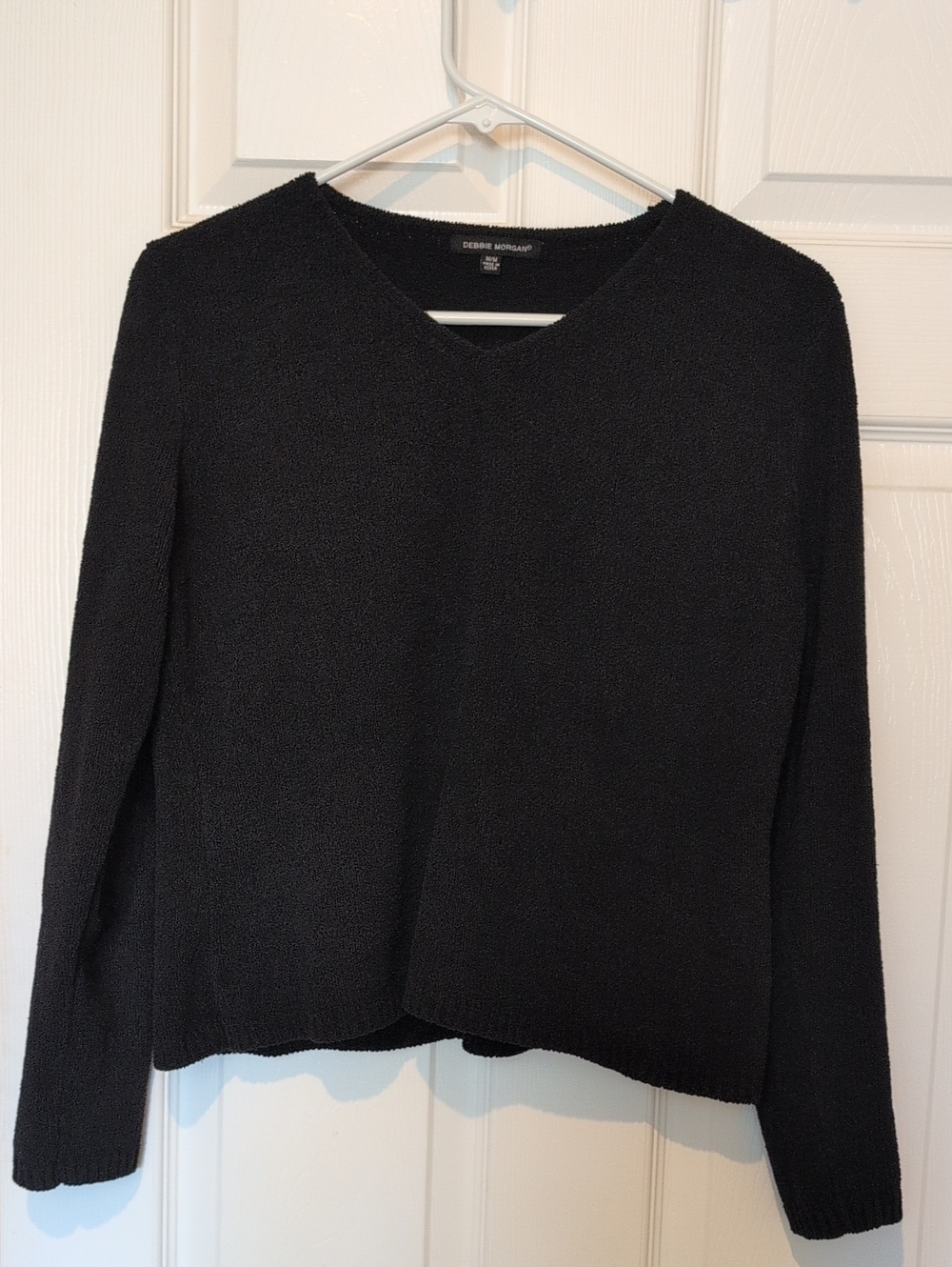 Debbie Morgan Black V-Neck Knit Pullover